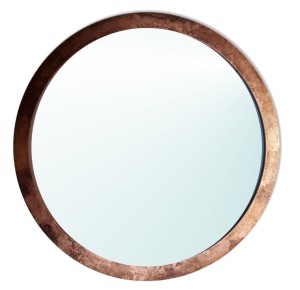Lustro okrągłe Miedź. Wyjątkowa faktura. 100 cm