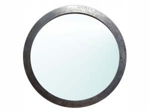 Okrągłe lustro w ramie. Aluminium cieniowane.