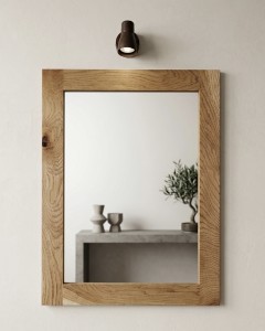 LUSTRO W DĘBOWEJ RAMIE NATURALNY LITY DĄB RUSTYKALNY 60x80 