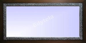 LUSTRO W RAMIE ZDOBIONE naturalnymi KAMIENIAMI 70x140