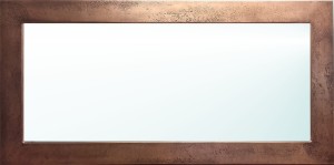 Lustro w ramie. Miedź beton. Duże 80x150