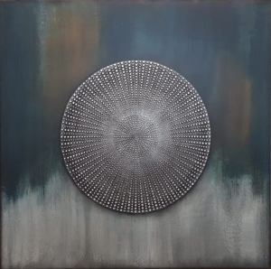 Rozeta I. Autorski obraz na desce.